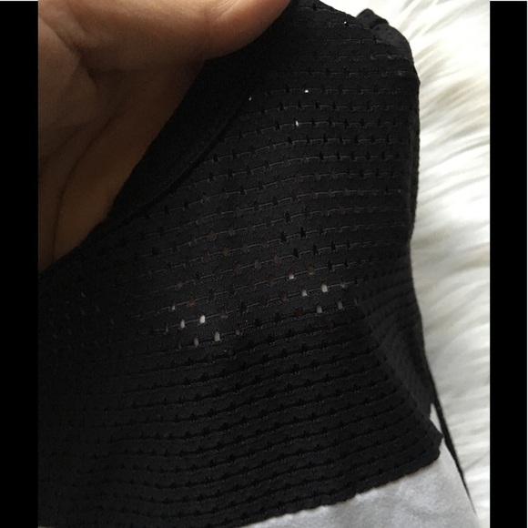 BEBE Sport Logo Striped Mesh Black Top Shirt M - Picture 7 of 7